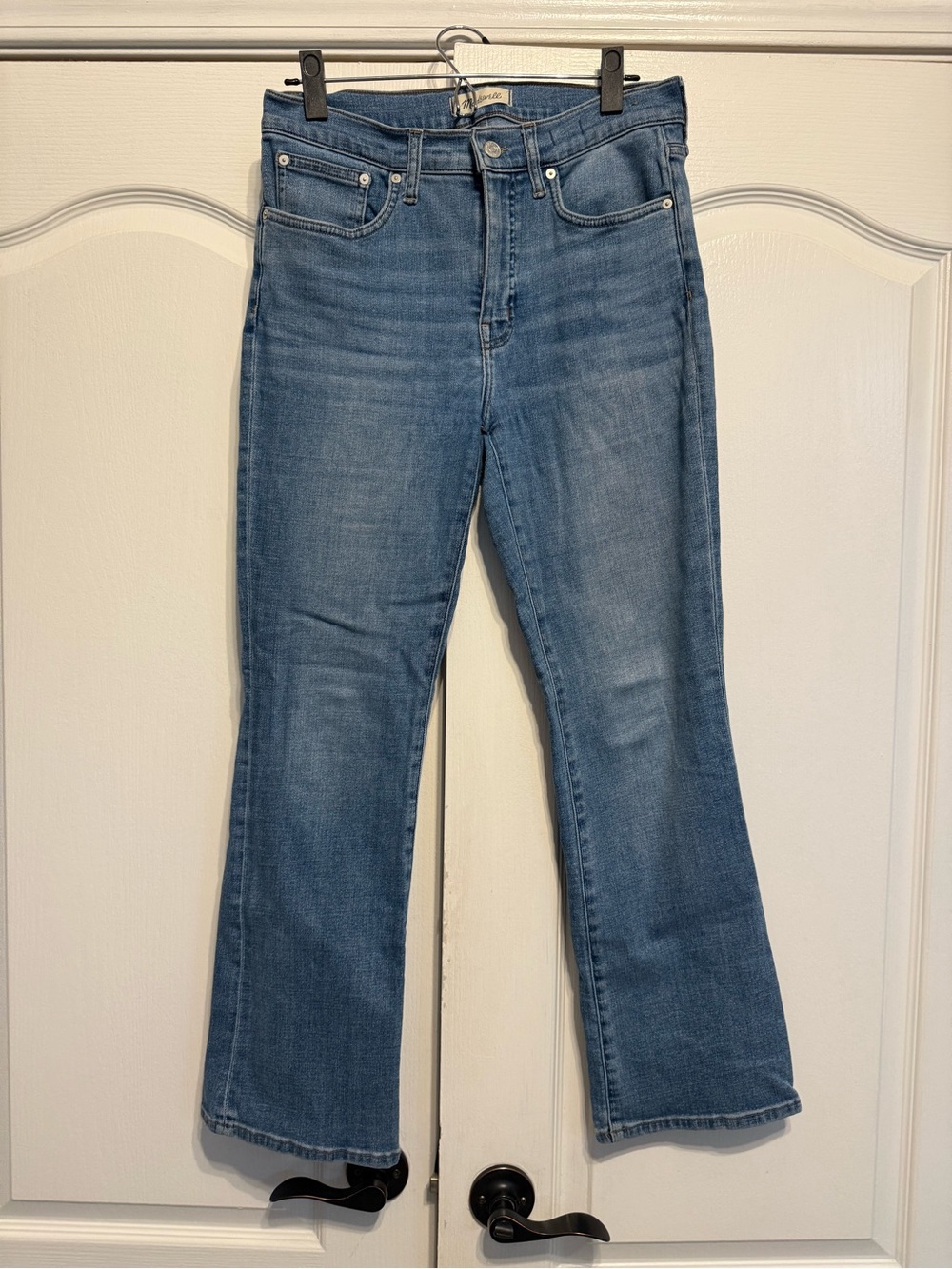 Madewell Classic Women's Blue Midrise Kickout Denim Jeans - Mid Wash